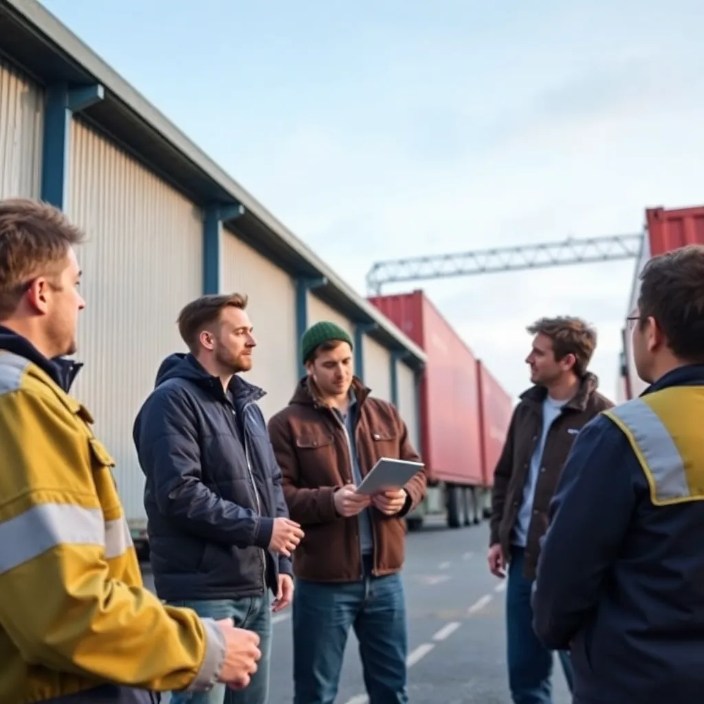 Logistiek team bespreekt supply chain optimalisatie met datavisualisaties