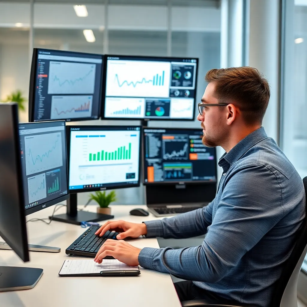 Professionele dataspecialist die werkt aan geavanceerde dataverzamelingstechnieken
