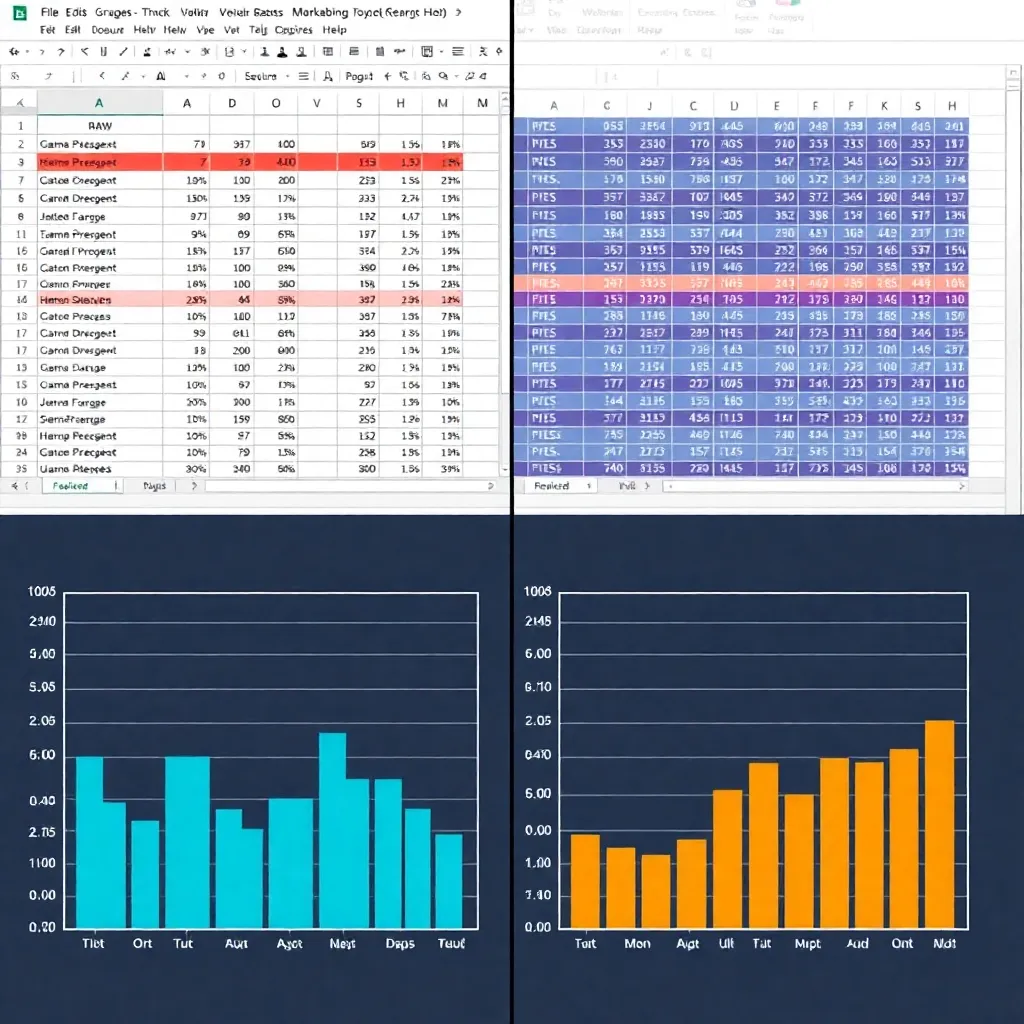 Vergelijking tussen ruwe data en visueel weergegeven informatie